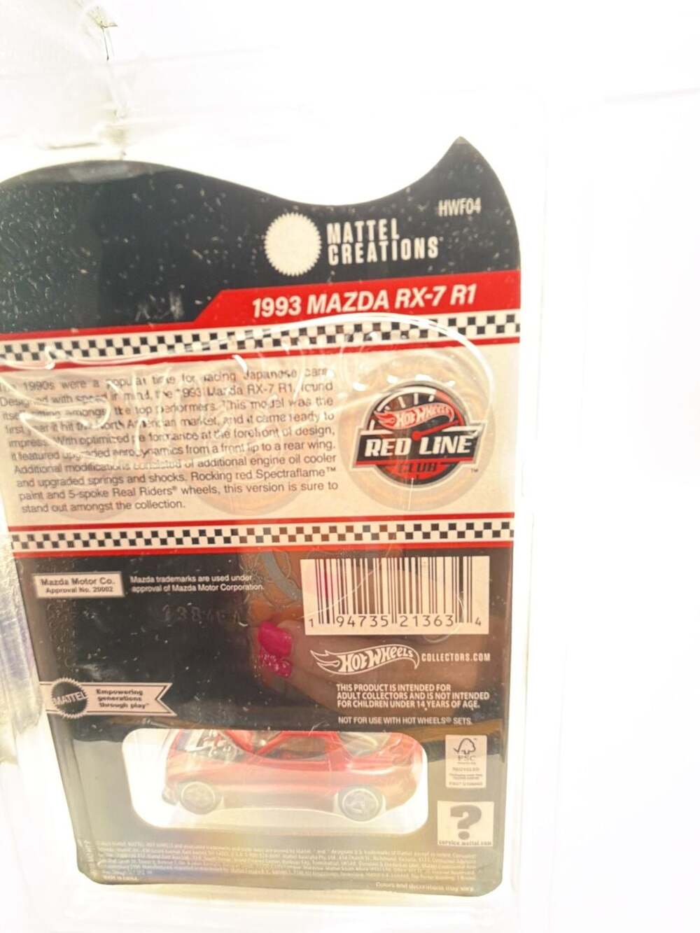 Hot Wheels RLC Exclusive 1993 Mazda RX-7 R1 - Picture 7 of 7